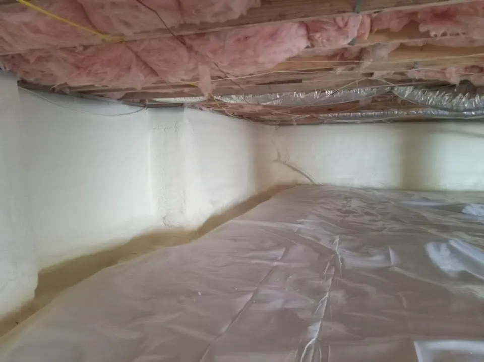 Crawl space encapsulation with closed-cell spray foam for Spray Foam Roofing in Mayfield